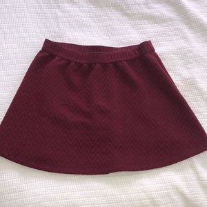 Soft velvet color mini skirt